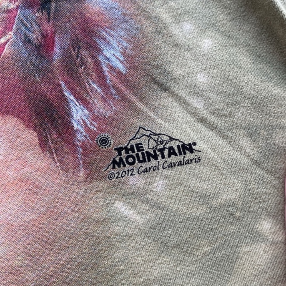 The Mountain Wolf T-Shirt Green Tie Dye Short Sleeve Native American Large - Picture 6 of 7